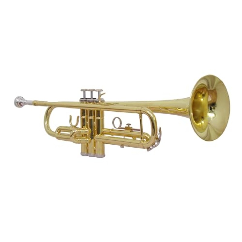 Professional Bb Trumpet, Brass Body, Chrome-Plated Mouthpiece, Gold Lacquer Finish Professional Bb Trumpet, Brass Body, Chrome-Plated Mouthpiece, Gold Lacquer Finish