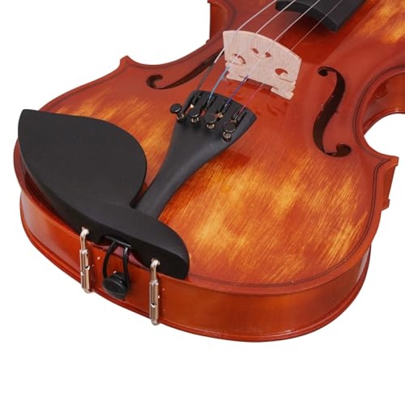 Waxwing 4/4 Full Size Violin with Bow and Carrying Case, Natural Wood glossy Finish Waxwing 4/4 Full Size Violin with Bow and Carrying Case, Natural Wood glossy Finish